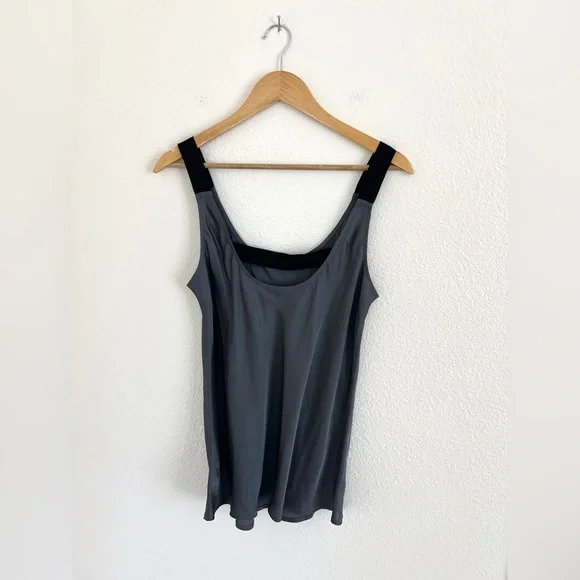THEORY irea tank / NWT slate grey and black tank top / size L - Picture 6 of 6